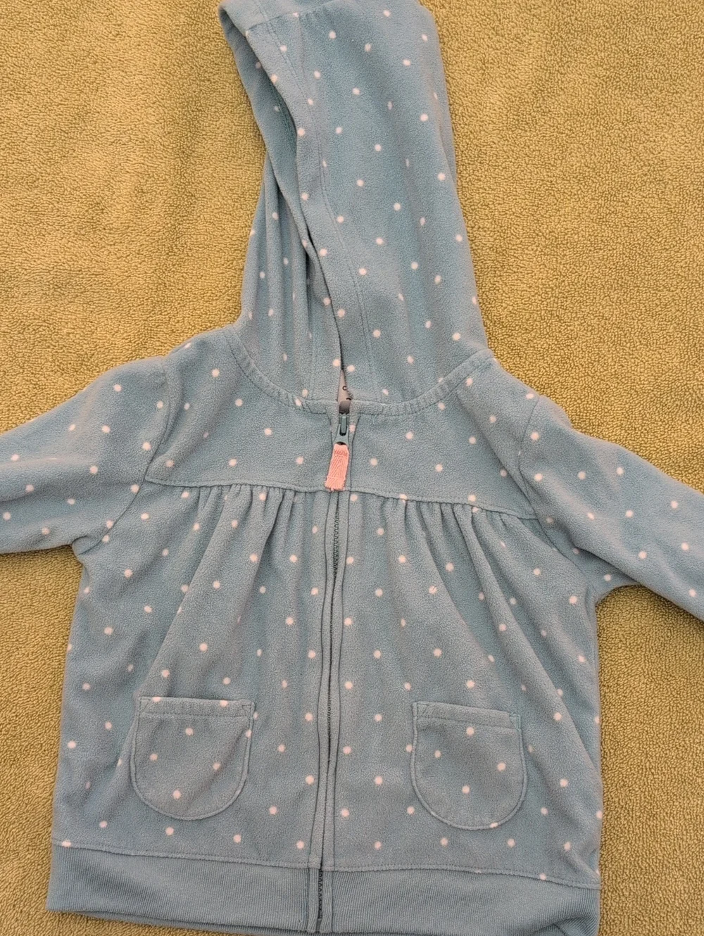 Carter's Light Blue Polka Dot Hooded Sweater
